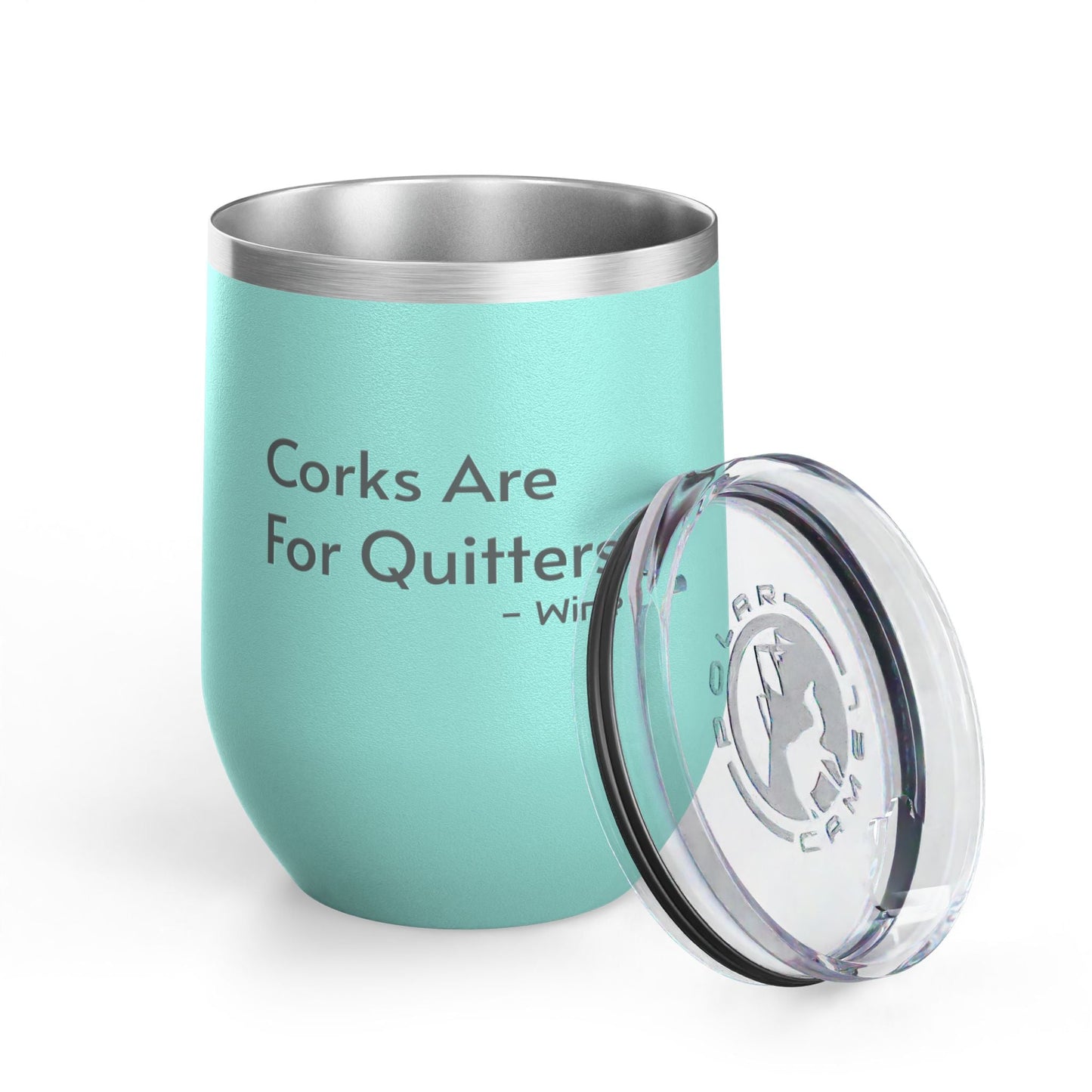 Wine Tumbler, 12oz - Corks/Quitters - Pastels