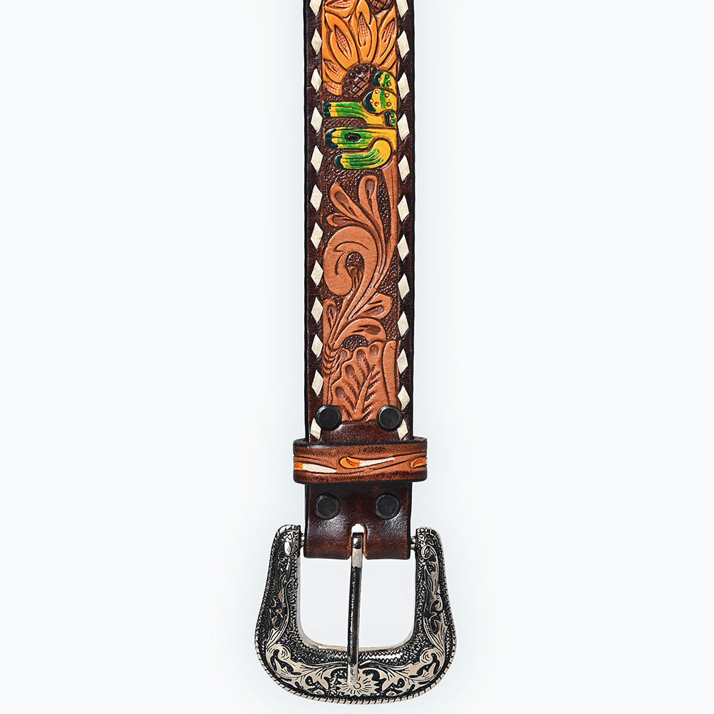 American Darling ADBLF205-L Beautifully Hand Tooled Genuine American Leather Belt Men and Women