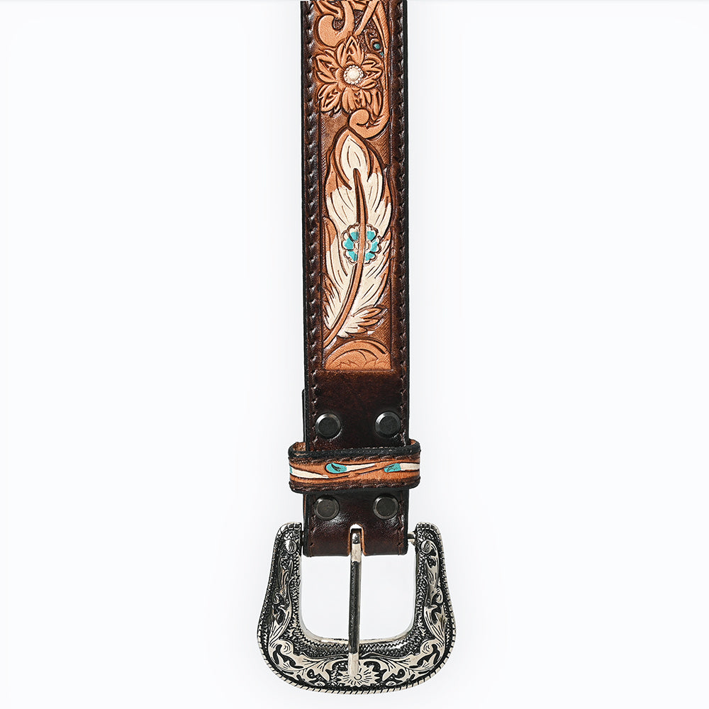 American Darling Beautifully Hand Tooled Genuine American Leather Belt Men and Women