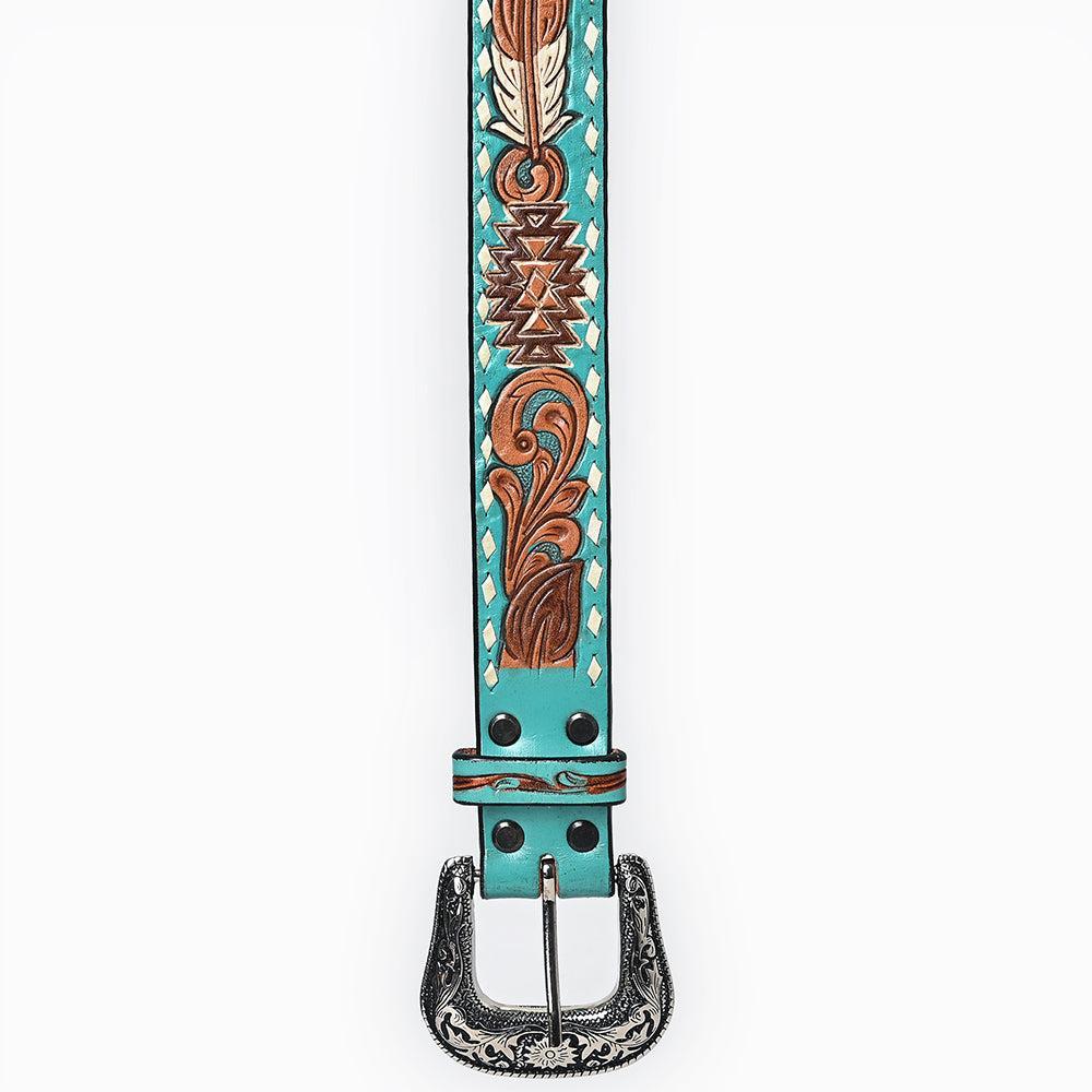 American Darling ADBLF212-L Beautifully Hand Tooled Genuine American Leather Belt Men and Women