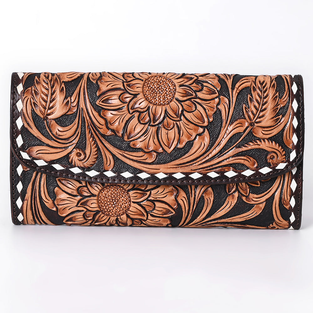 American Darling Wallet Hand Tooled Genuine Leather Women Bag Western Handbag Purse | Womens Handbags |Leather for Summer