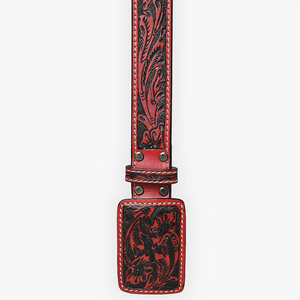 American Darling ADBLF216-L Beautifully Hand Tooled Genuine American Leather Belt Men and Women