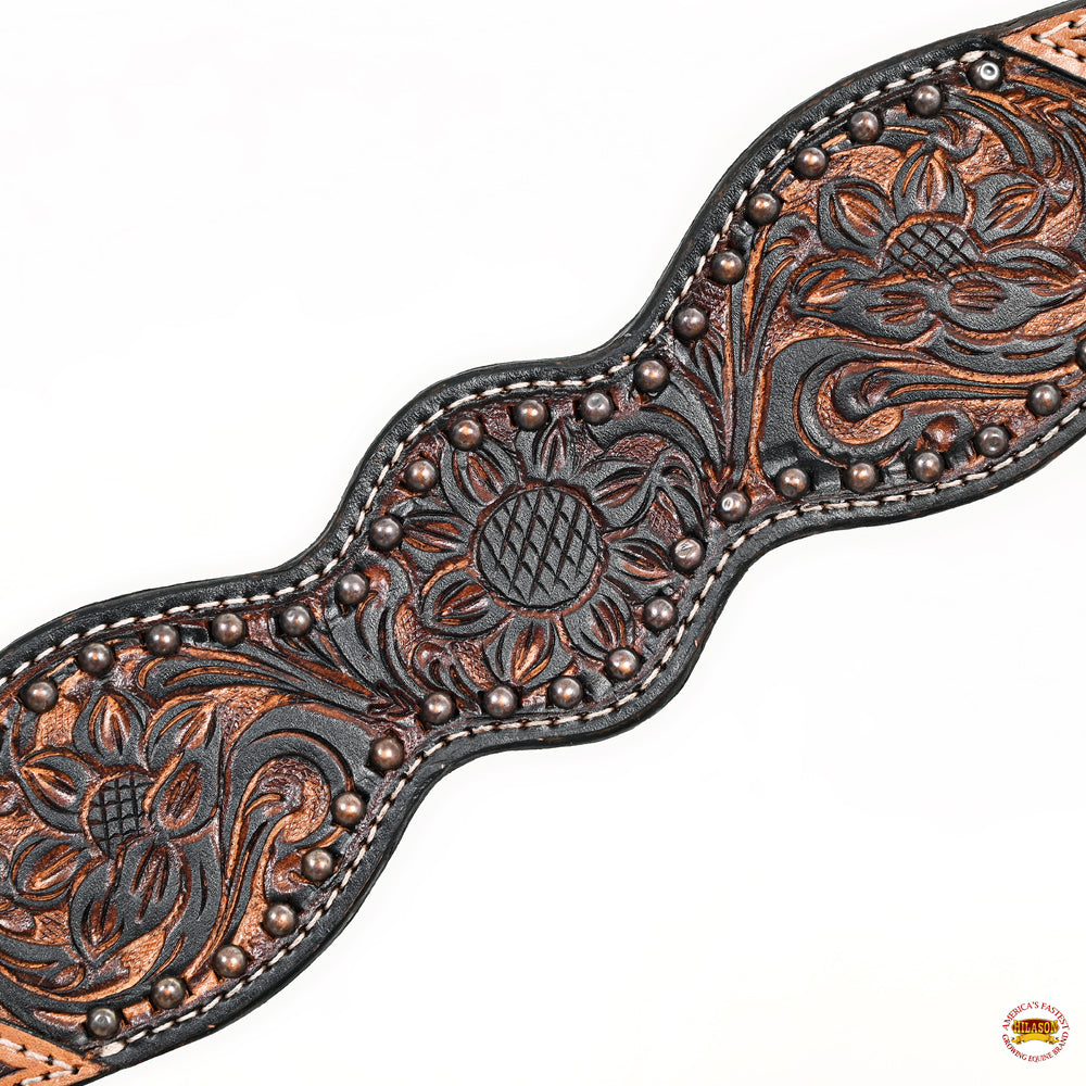 HILASON Western Horse Headstall Breast Collar Leather Brown