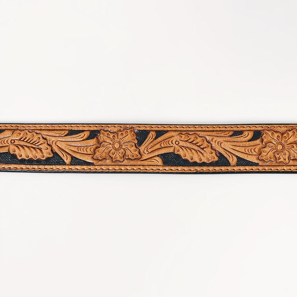 American Darling ADBLF225-L Beautifully Hand Tooled Genuine American Leather Belt Men and Women