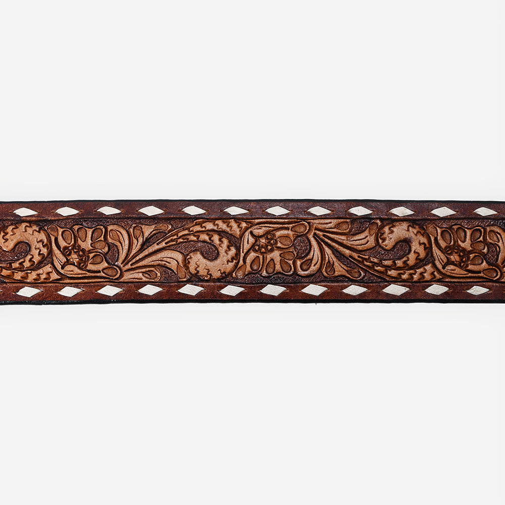 American Darling ADBLF175-L Beautifully Hand Tooled Genuine American Leather Belt Men and Women