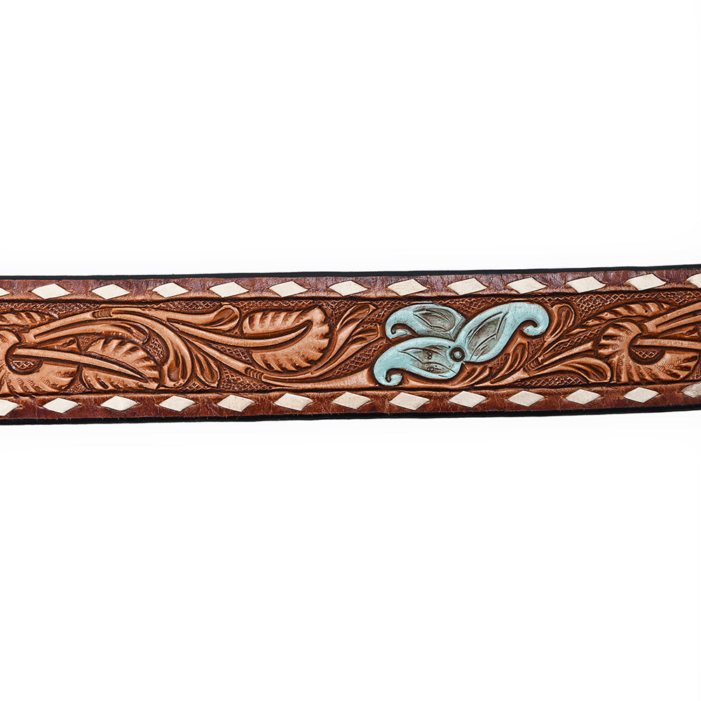 American Darling ADBLF177-L Beautifully Hand Tooled Genuine American Leather Belt Men and Women