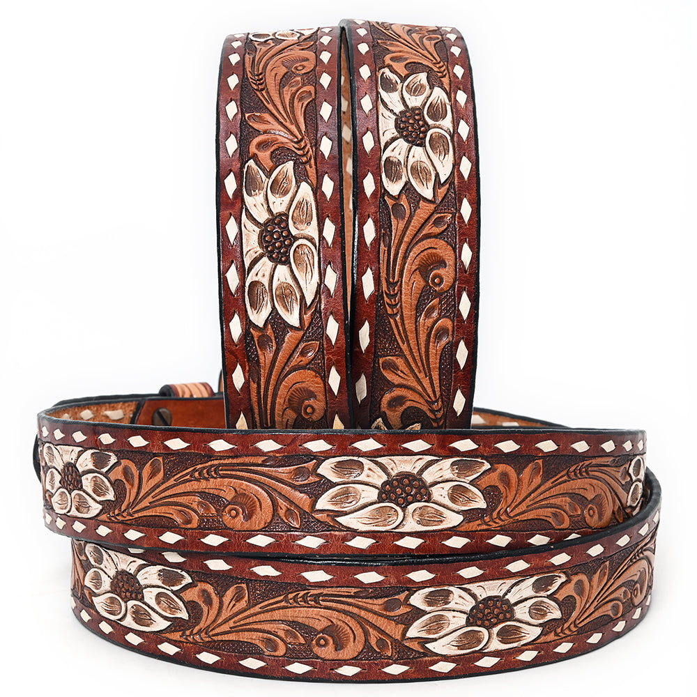 American Darling Beautifully Hand Tooled Genuine American Leather Belt Men and  Women