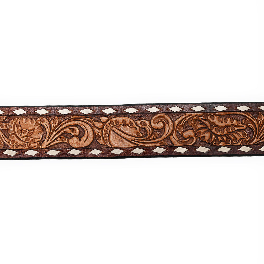 American Darling ADBLF181-L Beautifully Hand Tooled Genuine American Leather Belt Men and Women