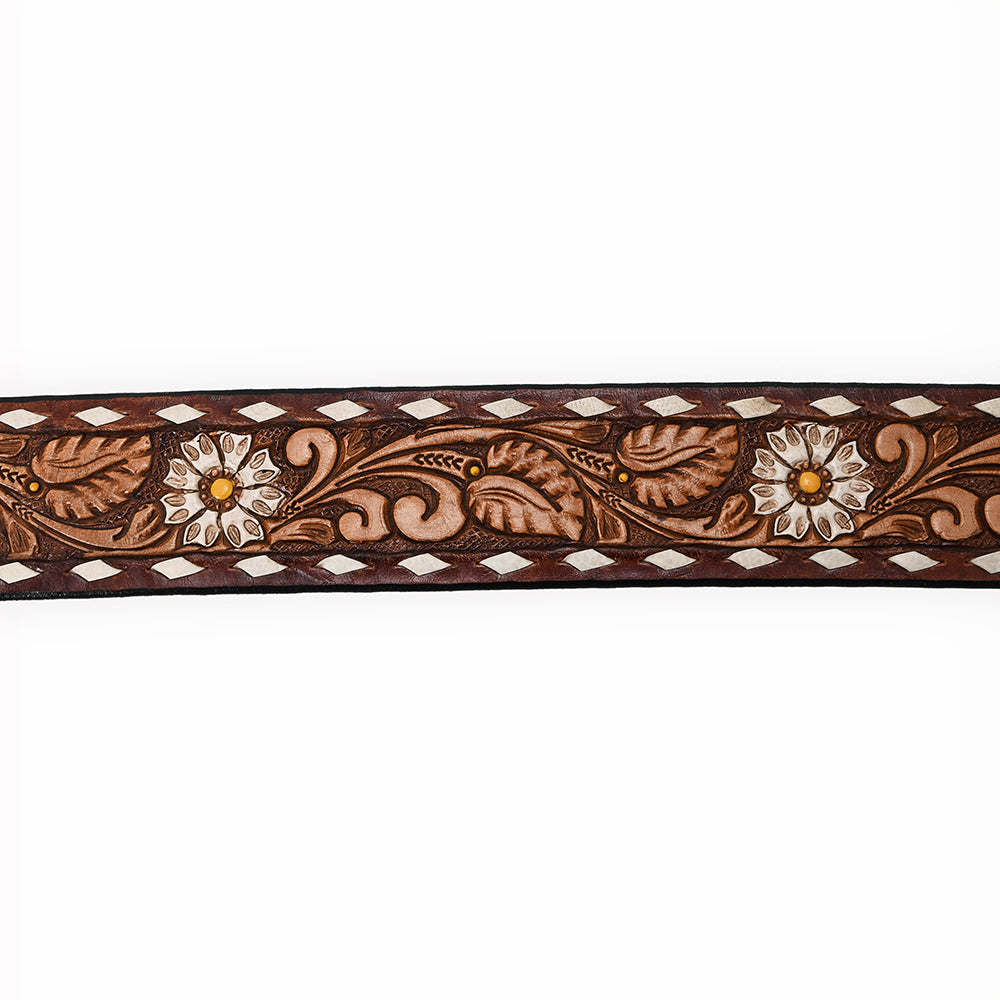 American Darling ADBLF184-L Beautifully Hand Tooled Genuine American Leather Belt Men and Women