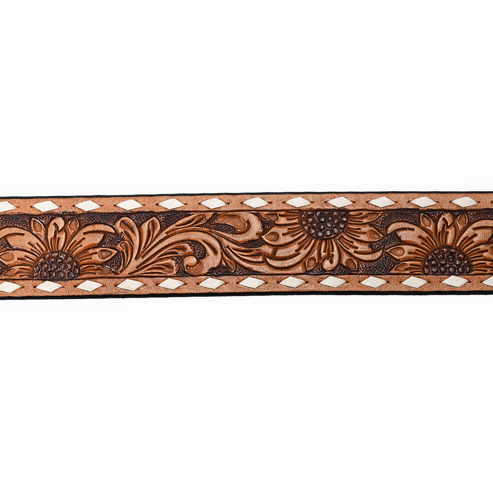 American Darling ADBLF186-L Beautifully Hand Tooled Genuine American Leather Belt Men and Women