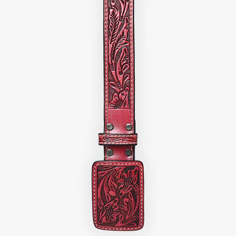 American Darling ADBLF233-L Beautifully Hand Tooled Genuine American Leather Belt Men and Women