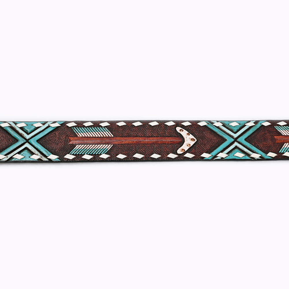 American Darling ADBLF104-L Beautifully Hand Tooled Genuine American Leather Belt Men and Women