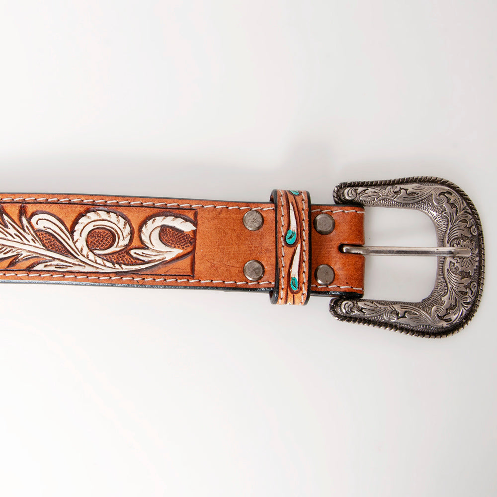 American Darling ADBLF107-L Beautifully Hand Tooled Genuine American Leather Belt Men and Women