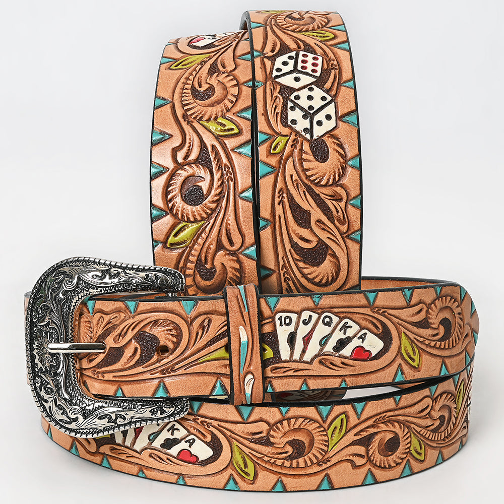 American Darling Beautifully Hand Tooled Genuine American Leather Belt Men and  Women
