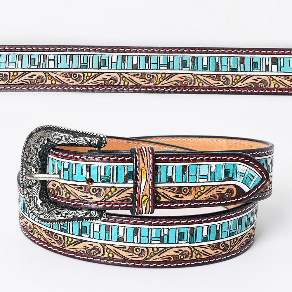 American Darling Beautifully Hand Tooled Genuine American Leather Belt Men and  Women