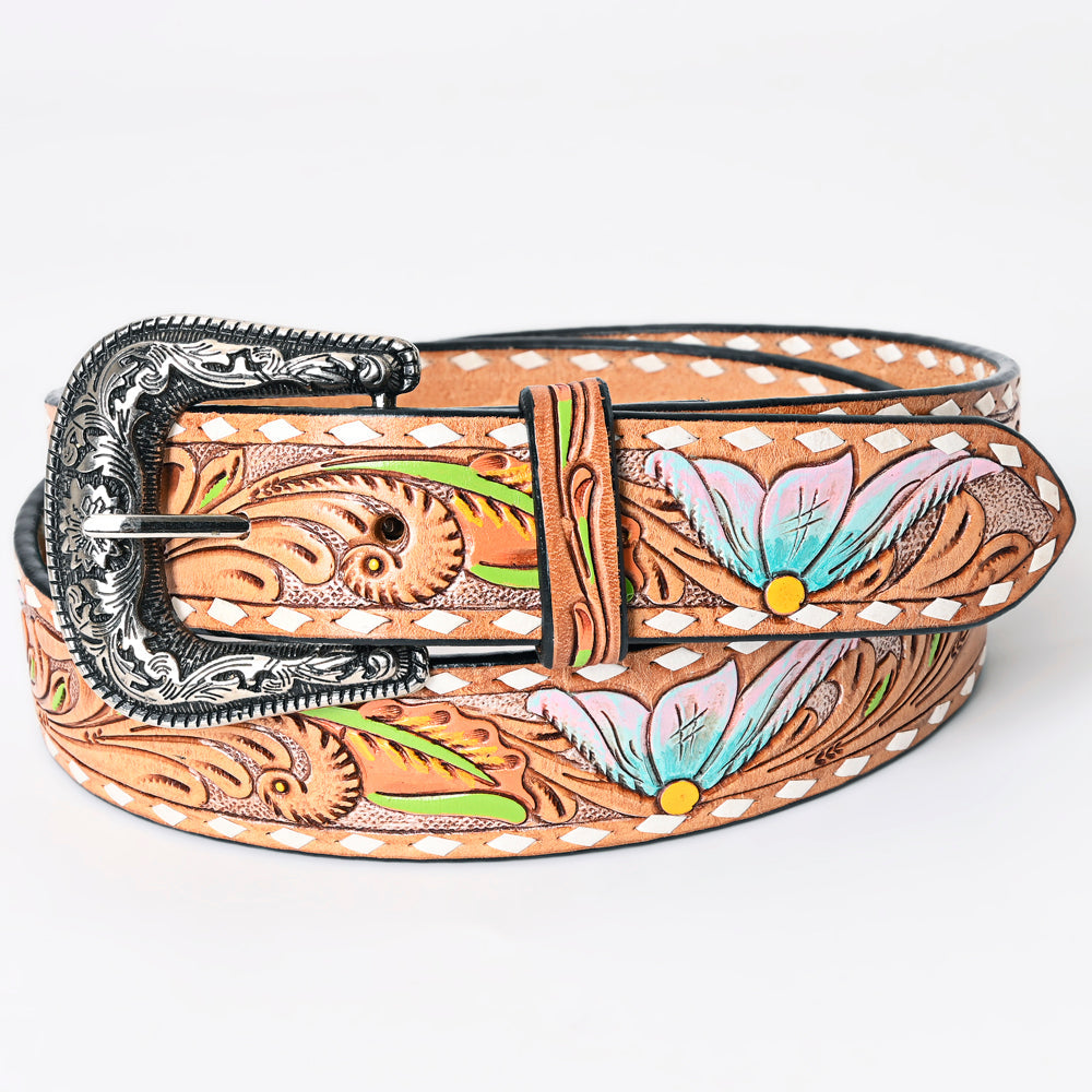 American Darling Beautifully Hand Tooled Genuine American Leather Belt Men and  Women