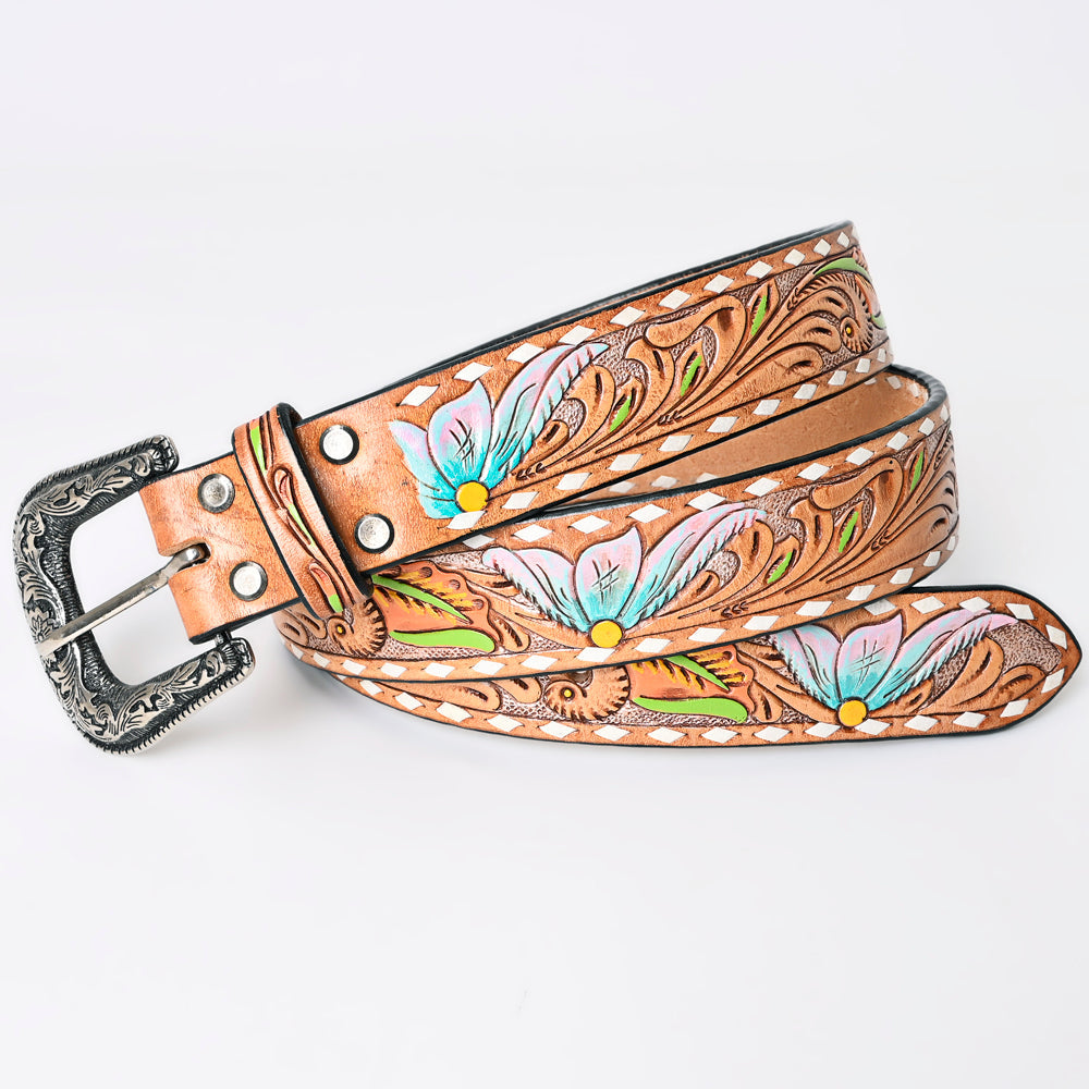 American Darling Beautifully Hand Tooled Genuine American Leather Belt Men and  Women