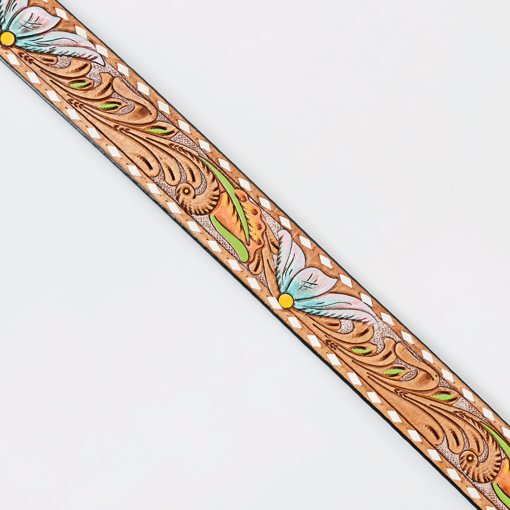 American Darling ADBLF159-L Beautifully Hand Tooled Genuine American Leather Belt Men and Women
