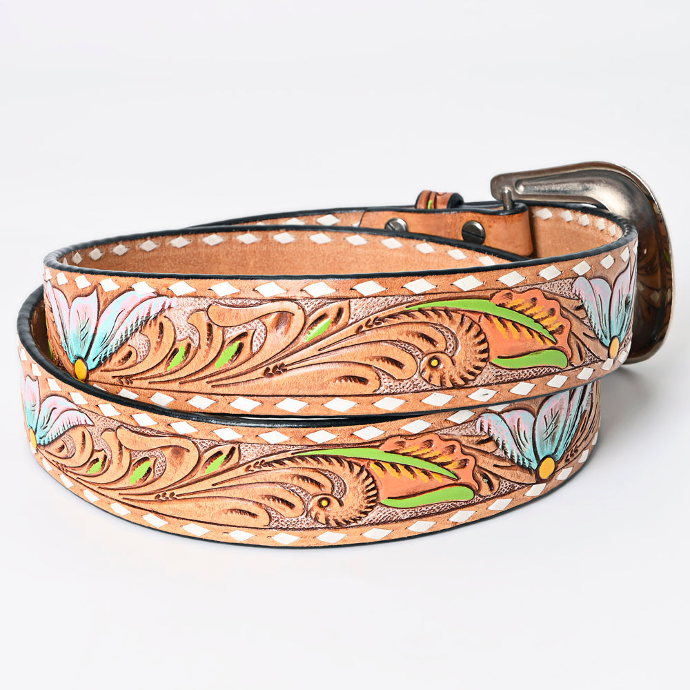 American Darling Beautifully Hand Tooled Genuine American Leather Belt Men and  Women