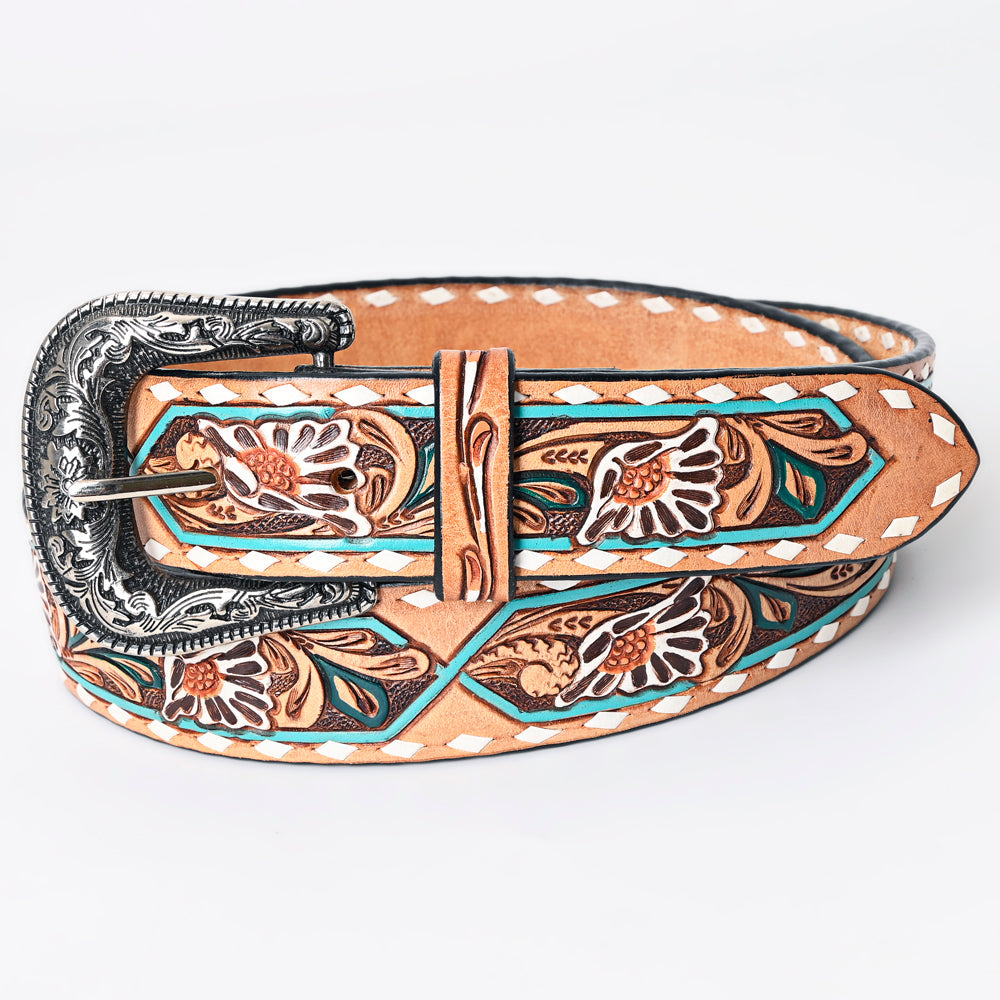American Darling Beautifully Hand Tooled Genuine American Leather Belt Men and  Women