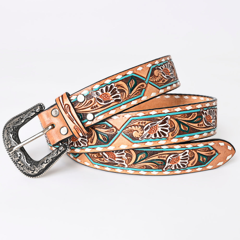 American Darling Beautifully Hand Tooled Genuine American Leather Belt Men and  Women