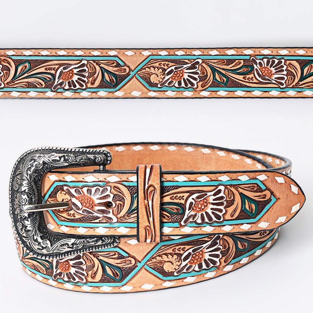 American Darling Beautifully Hand Tooled Genuine American Leather Belt Men and  Women