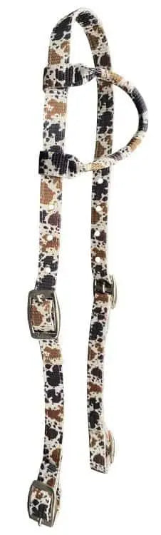 Cow Print Nylon One Ear Headstall