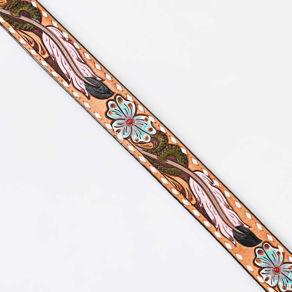 American Darling ADBLF152-L Beautifully Hand Tooled Genuine American Leather Belt Men and Women