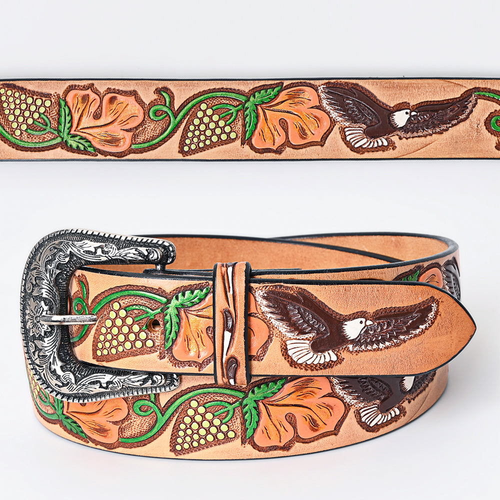 American Darling Beautifully Hand Tooled Genuine American Leather Belt Men and  Women