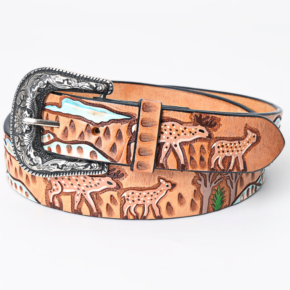 American Darling Beautifully Hand Tooled Genuine American Leather Belt Men and  Women