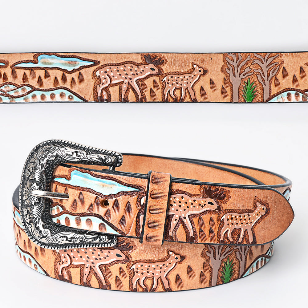 American Darling Beautifully Hand Tooled Genuine American Leather Belt Men and  Women