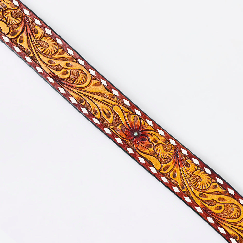 American Darling ADBLF164-L Beautifully Hand Tooled Genuine American Leather Belt Men and Women