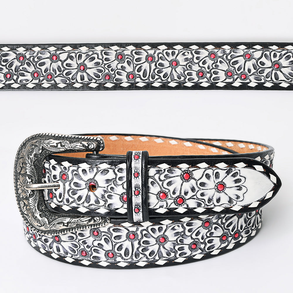 American Darling Beautifully Hand Tooled Genuine American Leather Belt Men and  Women