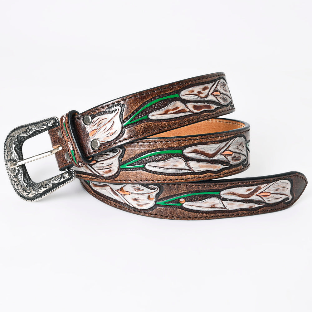 American Darling Beautifully Hand Tooled Genuine American Leather Belt Men and  Women