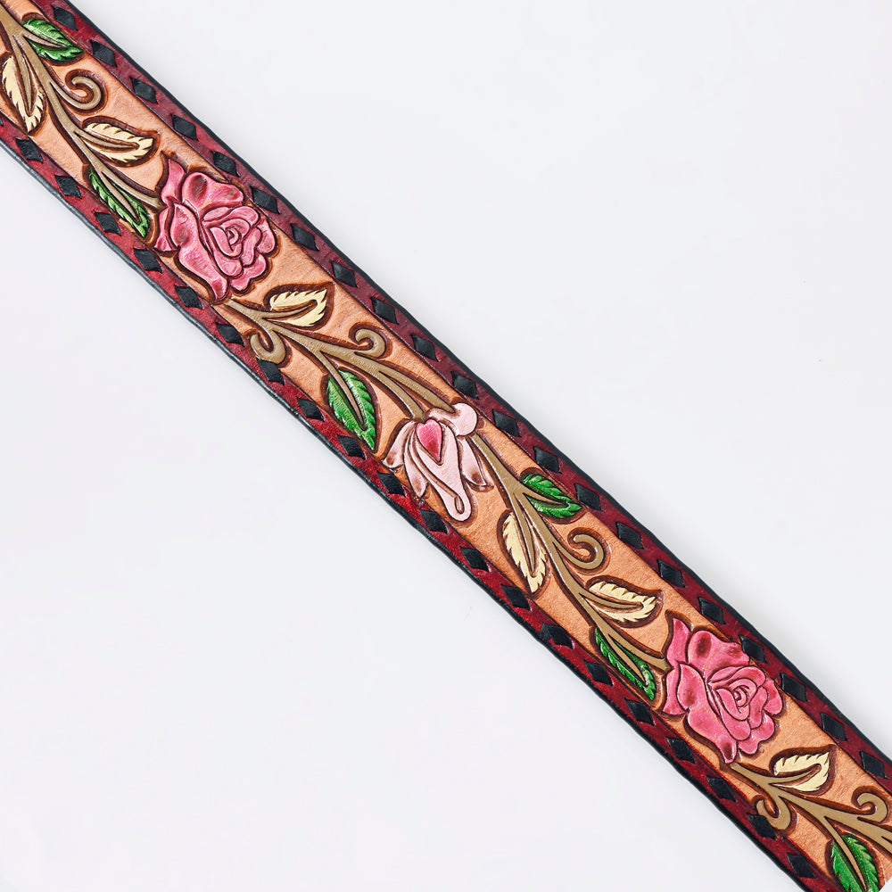 American Darling ADBLF167-L Beautifully Hand Tooled Genuine American Leather Belt Men and Women