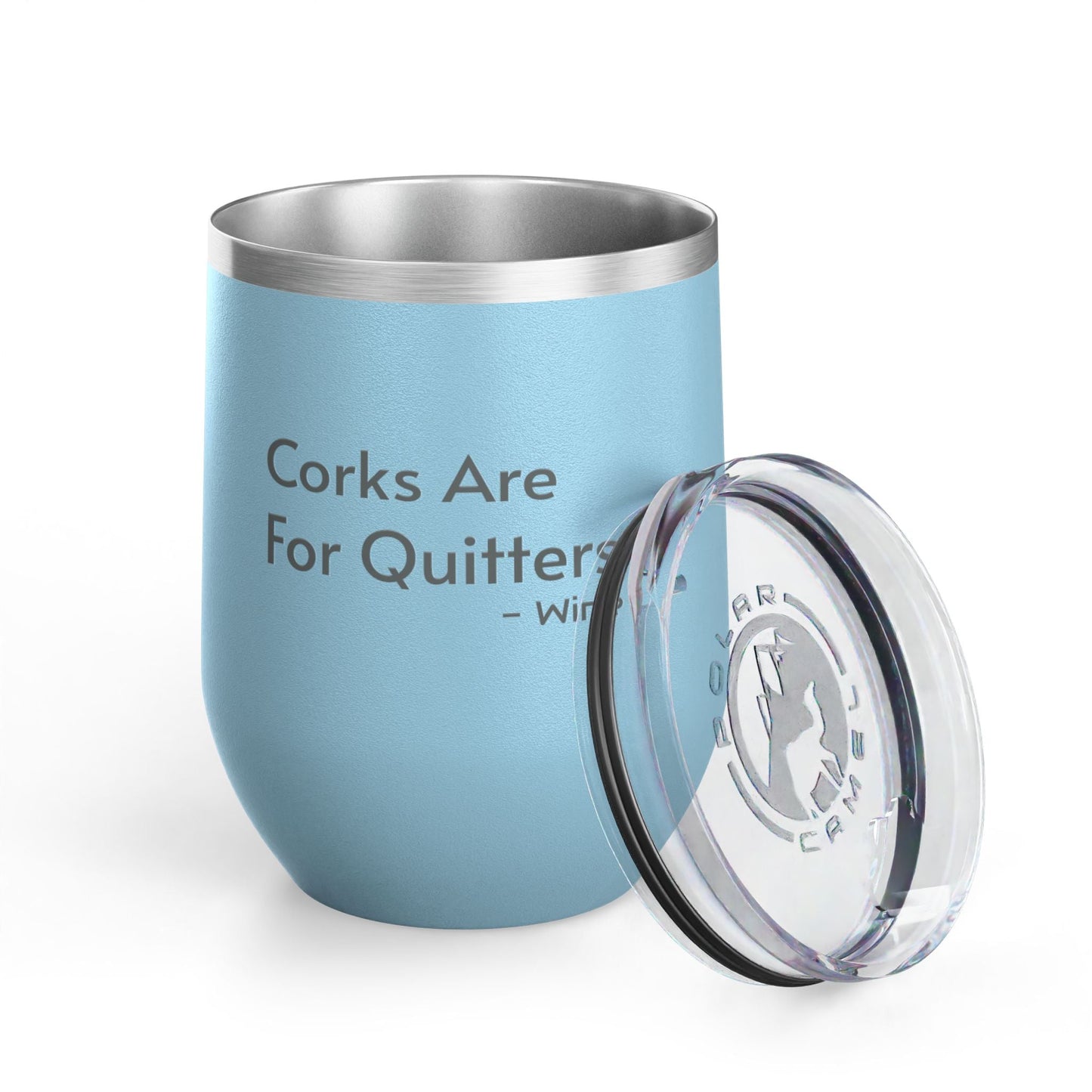 Wine Tumbler, 12oz - Corks/Quitters - Pastels