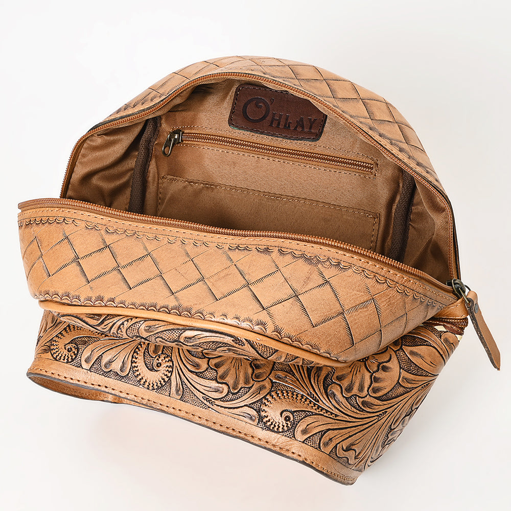 OHLAY OHG103C Backpack Hand Tooled Genuine Leather women bag western handbag purse