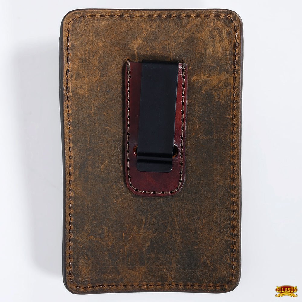 Hilason Western Stylish Floral Hand Tooled Genuine Leather Smartphone Cell Phone Holder