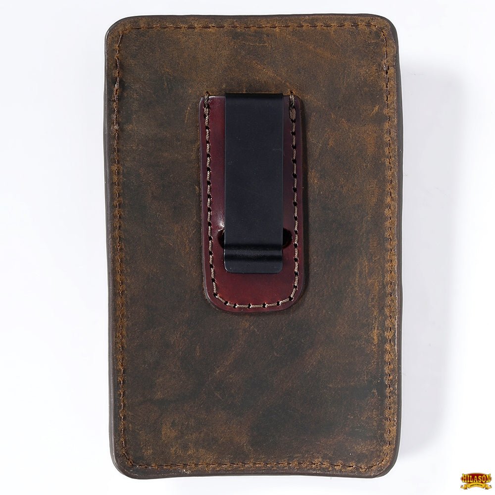 Hilason Western Stylish Floral Hand Tooled Genuine Leather Smartphone Cell Phone Holder