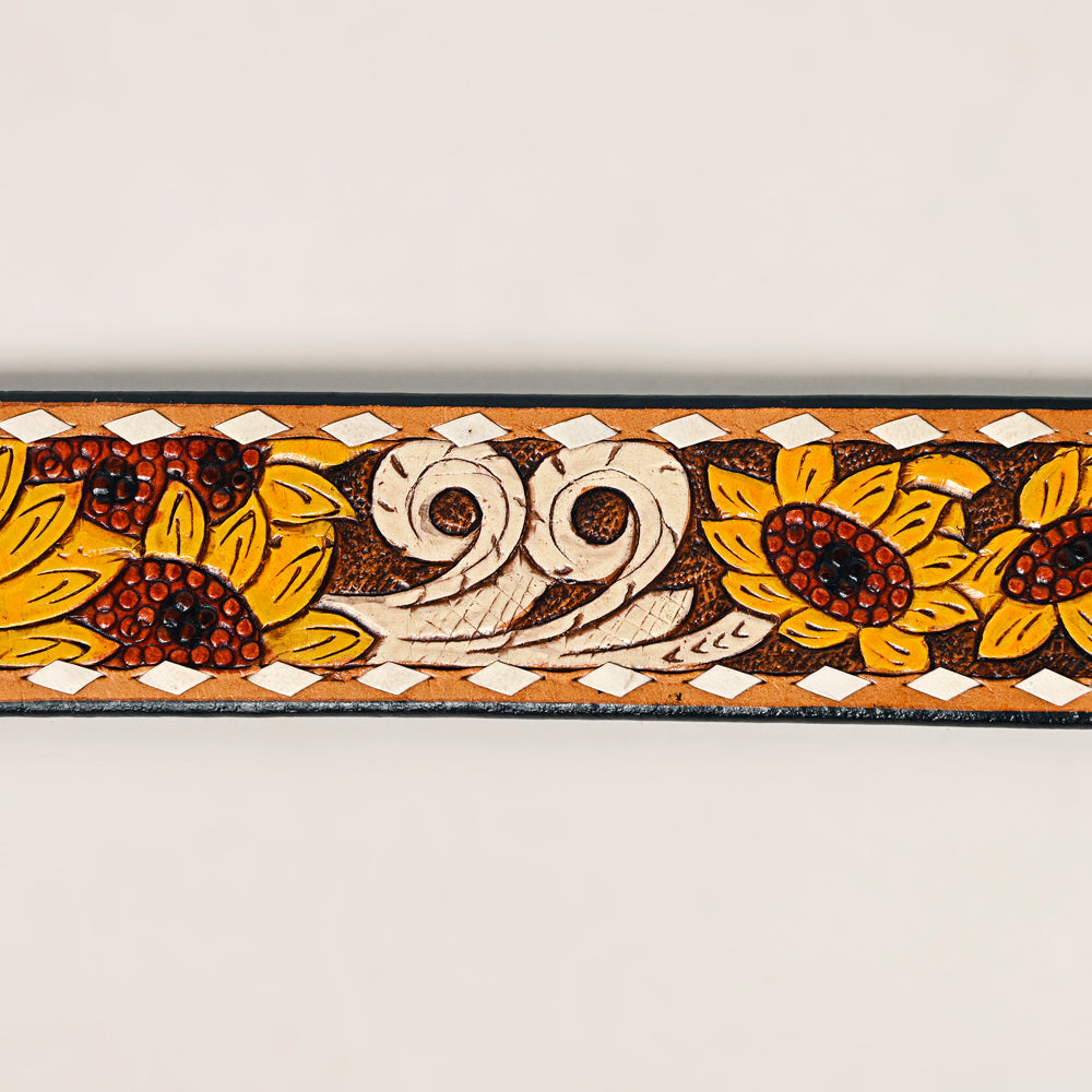American Darling ADBLF235-L Beautifully Hand Tooled Genuine American Leather Belt Men and Women