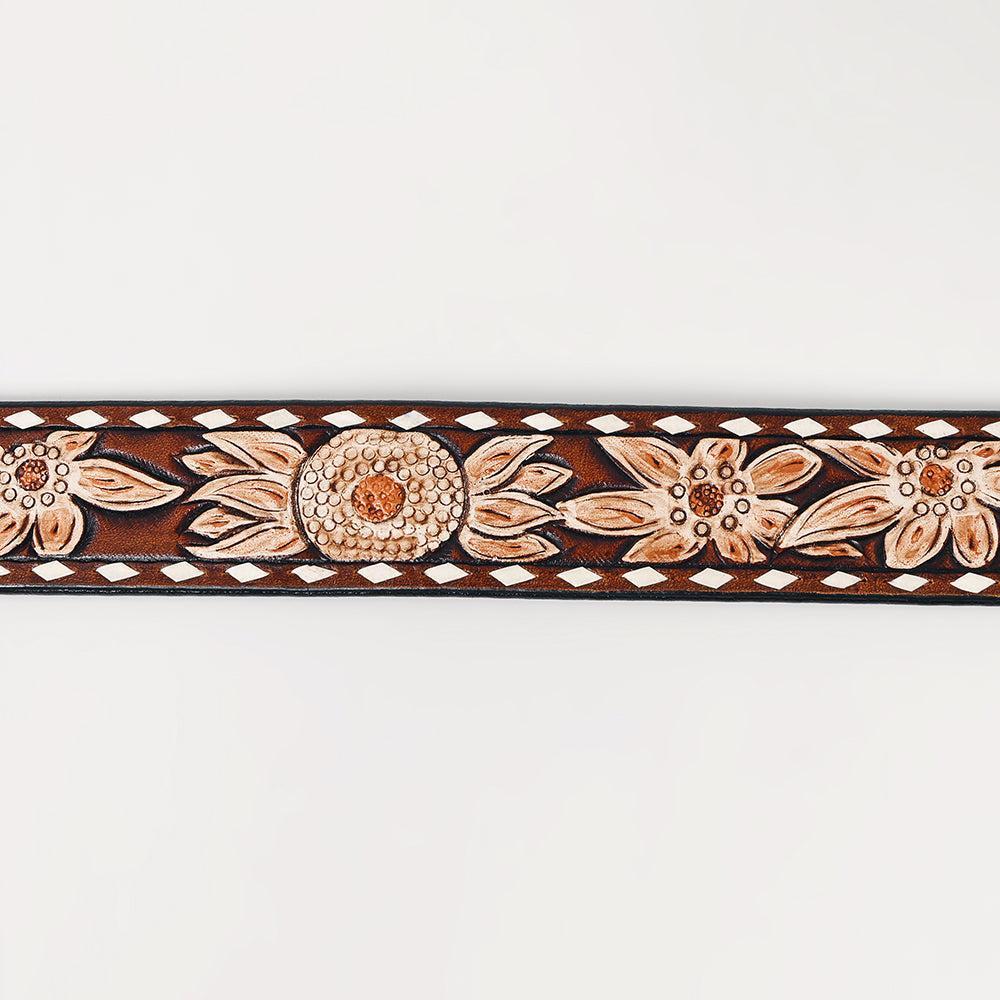 American Darling ADBLF236-L Beautifully Hand Tooled Genuine American Leather Belt Men and Women