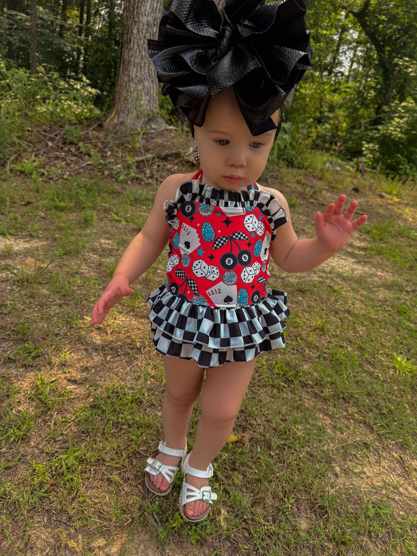 Wild Card Ruffled Swim Suit (FINAL SALE)