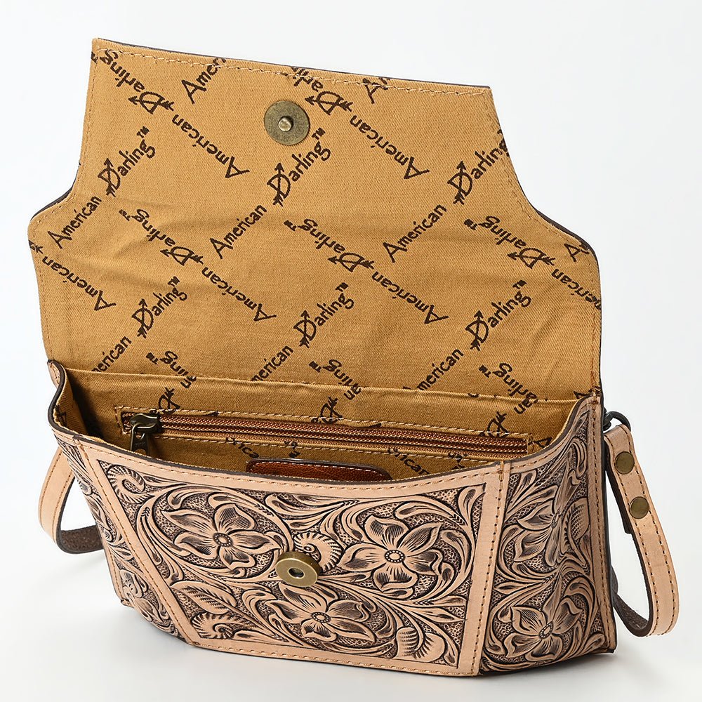 American Darling Crossbody Beautifully Hand Tooled Genuine Leather women bag western handbag purse