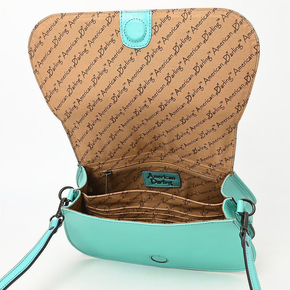 American Darling Adbgz845B Cross Body I Hand Tooled Genuine Leather Women Bag Western Handbag Purse