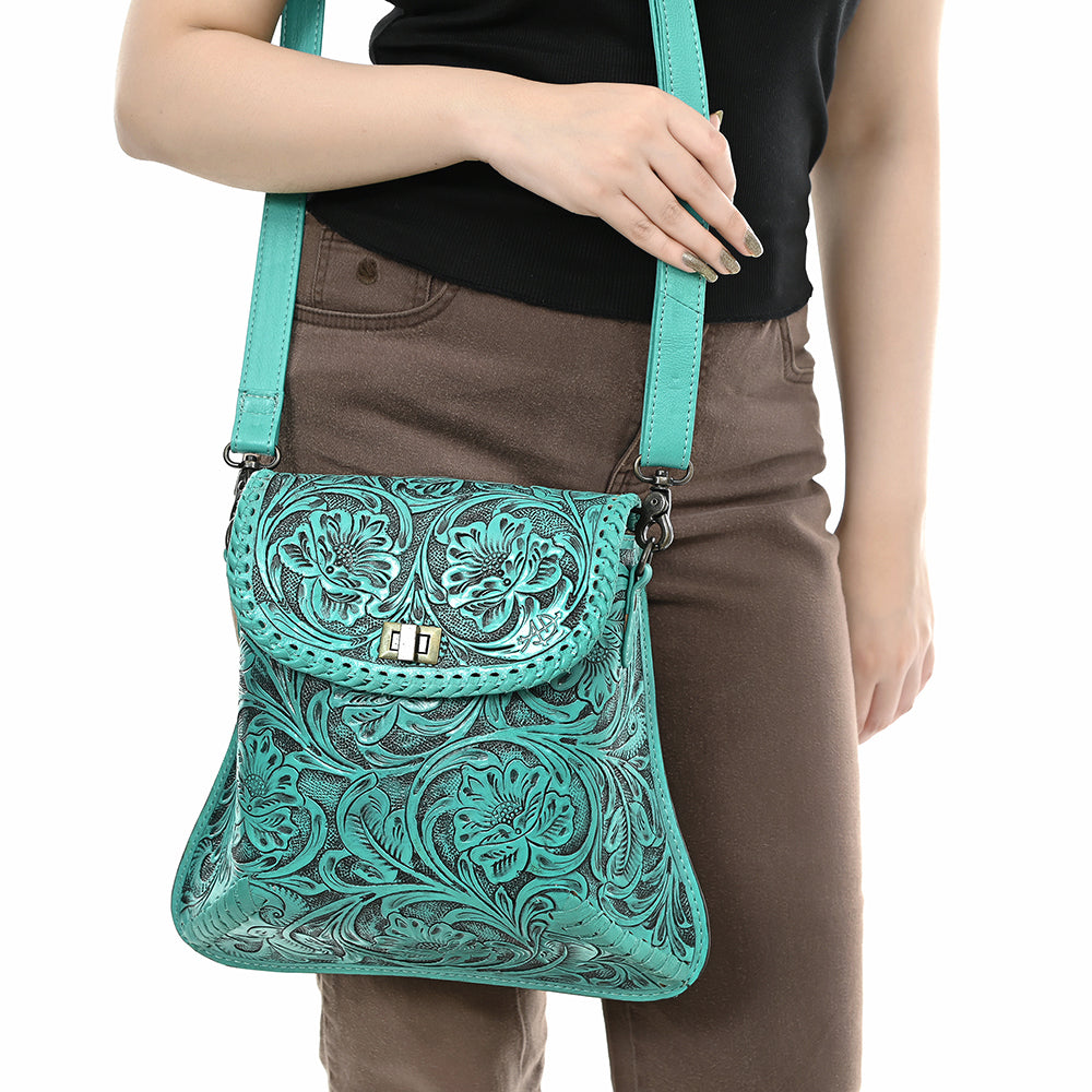 American Darling Cross Body I Hand Tooled Genuine Leather Women Bag Western Handbag Purse