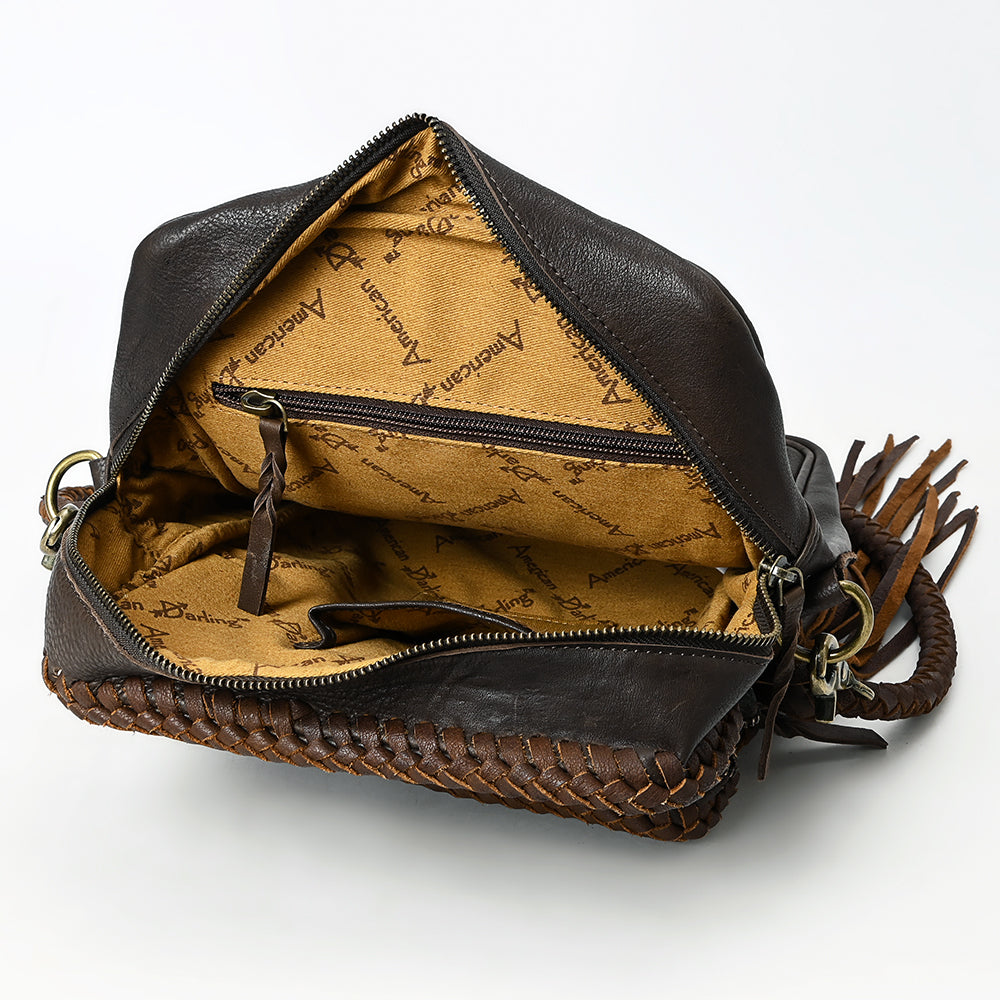 American Darling Crossbody Hair On Genuine Leather Women Bag Western Handbag Purse |