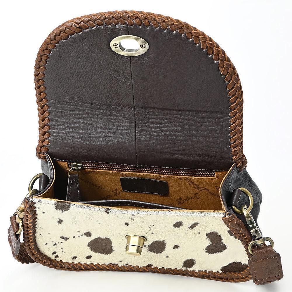 American Darling Adbgm457 Small Crossbody Hair-On Genuine Leather Women Bag Western Handbag Purse