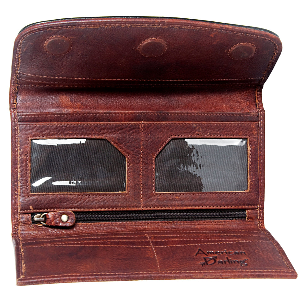 ADBGM102C American Darling Wallet Genuine Western Leather Women Bag