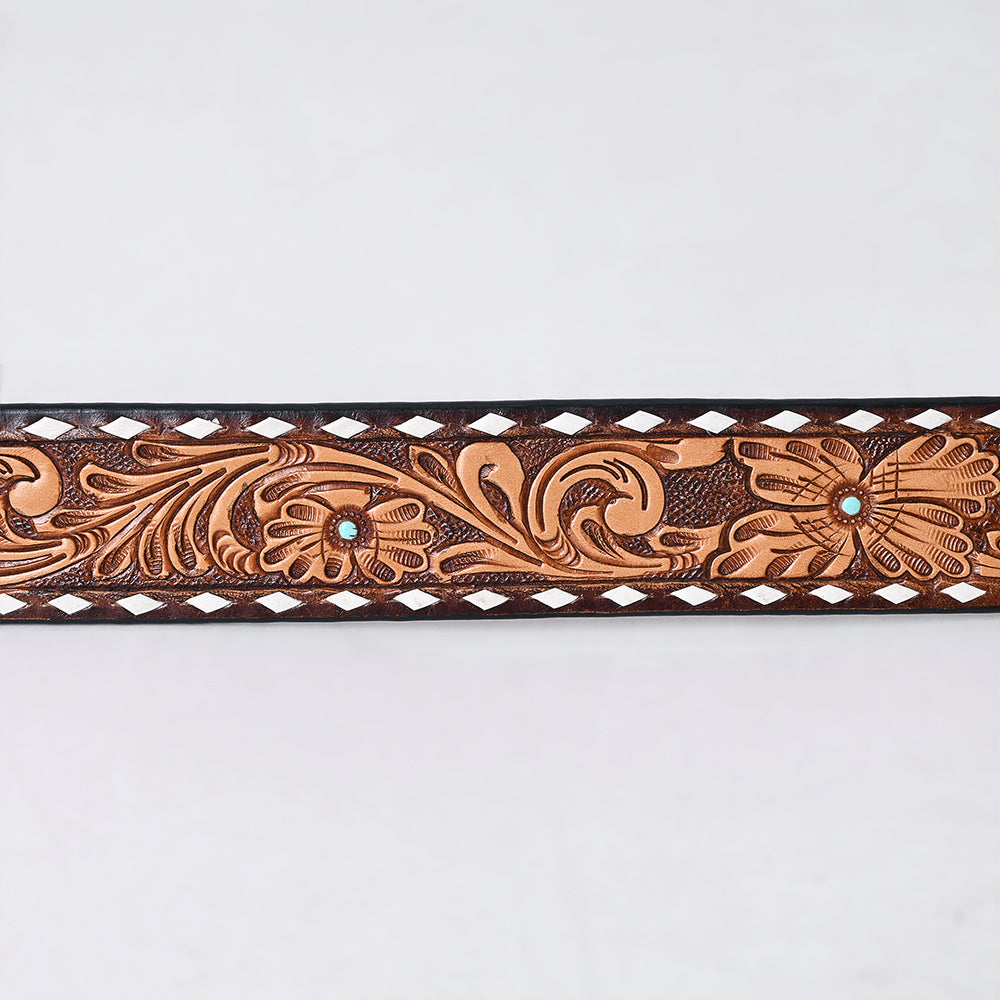 Beautifully Hand Tooled Genuine American Leather Belt Men and Women