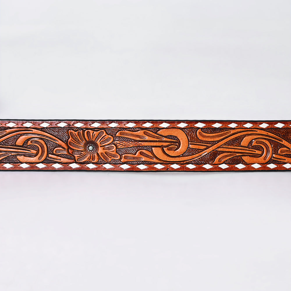 AMERICAN DARLING Beautifully Hand Tooled American Leather Unisex Belt